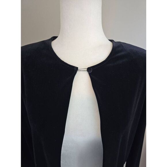 Crimson Open Front Cardigan Sz M Black - Picture 2 of 8